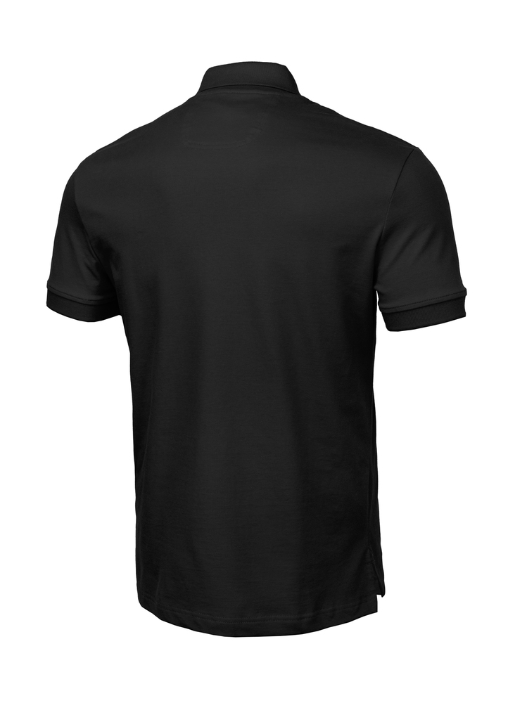 Polo shirt PIT BULL Regular Logo Stripe '21 - black - FighterShop