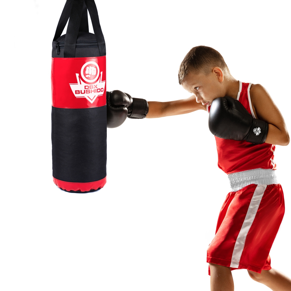 Buy Aurion Unfilled Heavy Punch Bag 2 ft 3ft 4ft 5ft 6ft Boxing MMA  Sparring Punching Training Kickboxing Muay Thai with Hanging Chain (4 feet  (48inches) Unfilled, Black/Red + Hand Wrap) Online