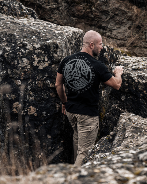 T-shirt Dobermans Aggressive &quot;North Valknut TS324D&quot; - navy blue