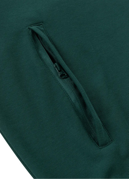 Men&#39;s Zip Hoodie Longsleeve PIT BULL Pique Rockey - Dark Green