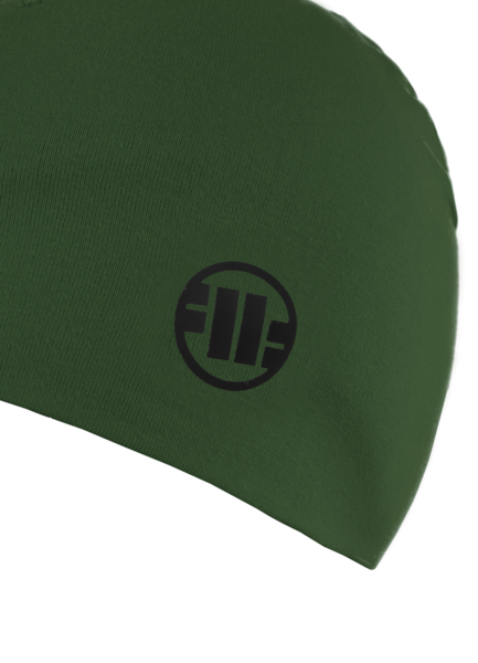 Cotton winter hat PIT BULL &quot;Small Logo &#39;21&quot; - olive