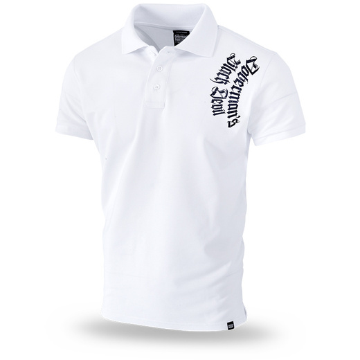 Polo Shirt Dobermans Aggressive &quot;BLACK DEVIL II TSP198&quot; - white