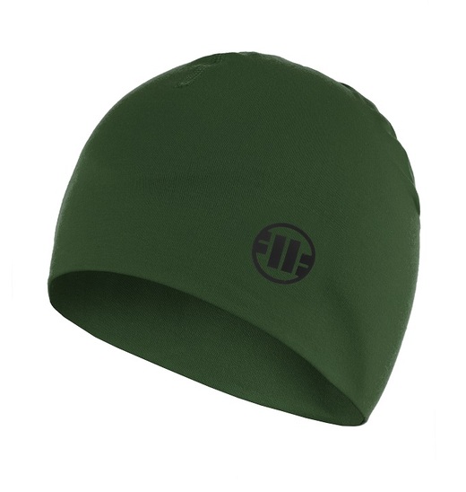 Cotton winter hat PIT BULL &quot;Small Logo &#39;21&quot; - olive