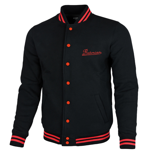 Sweat jacket baseball "Est. 2003" - black/red