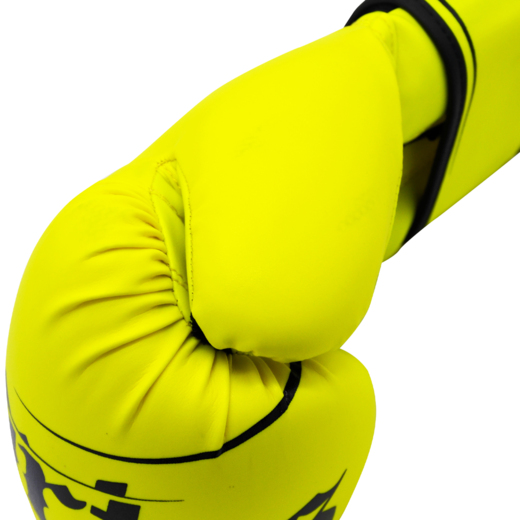 Cohortes &quot;NEON YELLOW&quot; leather boxing gloves - yellow