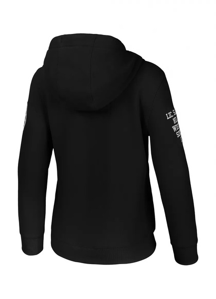 Women&#39;s Hooded Zip-Up Sweatshirt Pit Bull TYRIAN - Black