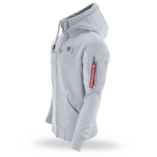 Dobermans Aggressive Zip Hoodie &quot;Effort Performance BZK261&quot; - gray