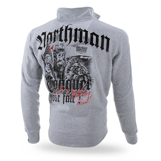 Dobermans Aggressive zip-up sweatshirt &quot;Northman BCZ344&quot; - gray