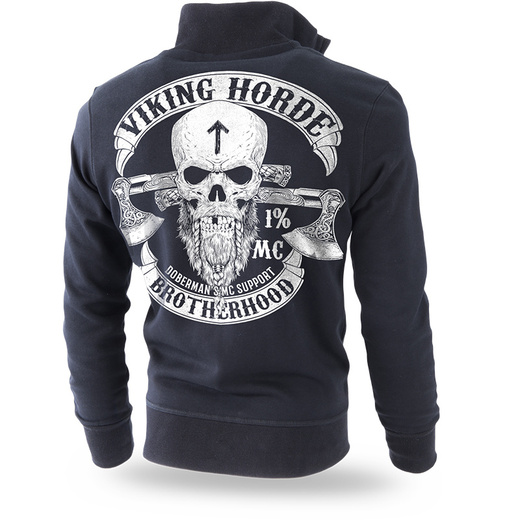 Dobermans Aggressive zip-up sweatshirt &quot;VIKING HORDE BCZ212&quot; - black