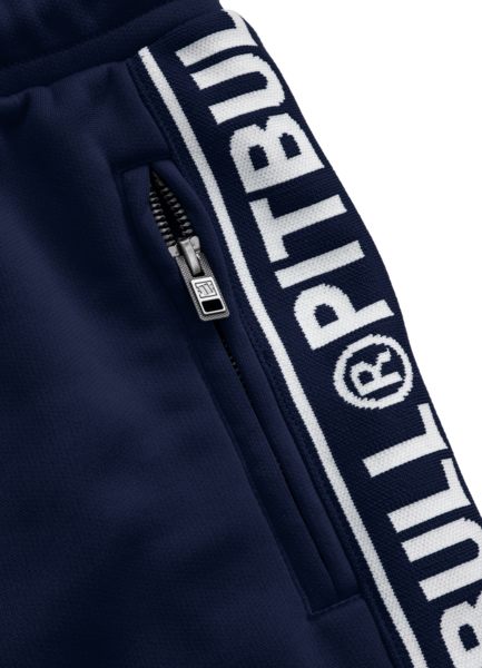 Spodnie dresowe PIT BULL Oldschool "Tape Logo" '21 - granatowe