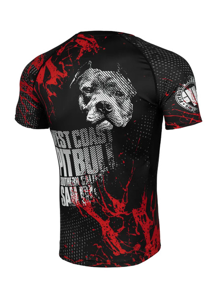 Rashguard PIT BULL shortsleeve Performance "Blood Dog II"