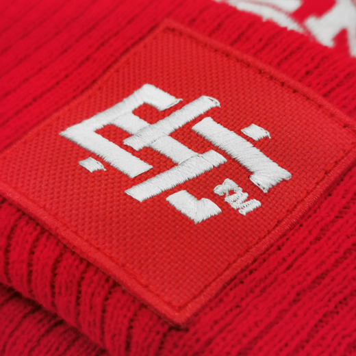 Extreme Hobby &quot;EH LOGO&quot; Winter Hat with Pompom - Red