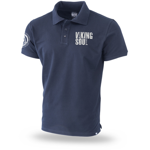 Dobermans Aggressive Polo T-shirt &quot;VIKING SOUL TSP211&quot; - navy blue