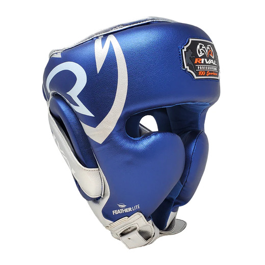  Rival RHG100 Professional Boxing Sparring Helmet - blue/silver &quot;K&quot;