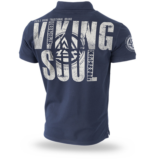 Dobermans Aggressive Polo T-shirt &quot;VIKING SOUL TSP211&quot; - navy blue