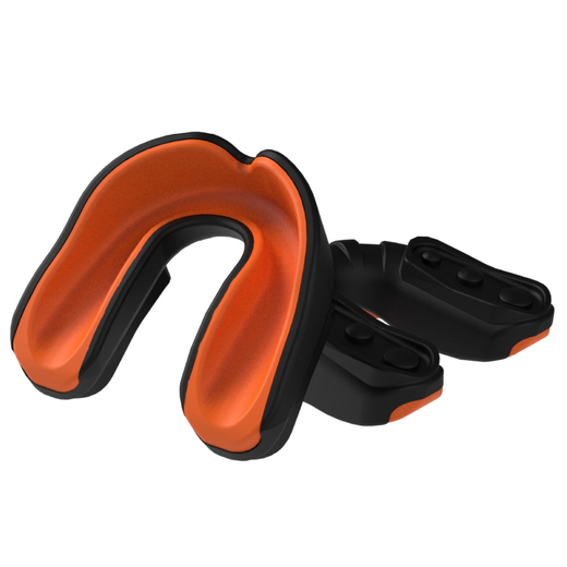 Single gel mouthguard Mr. Black and orange dragon