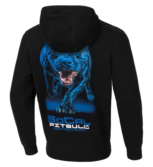 Men&#39;s hoodie PIT BULL &quot;IN BLUE&quot; - black