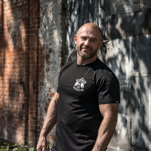 Koszulka T-shirt Dobermans Aggressive "THOR HAMMER" TS298H - beżowa