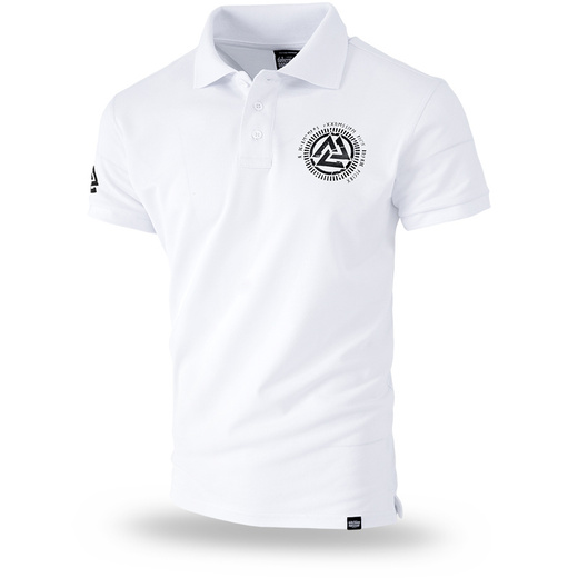 Dobermans Aggressive Polo T-shirt &quot;ULFHEDINN TSP227&quot; - white