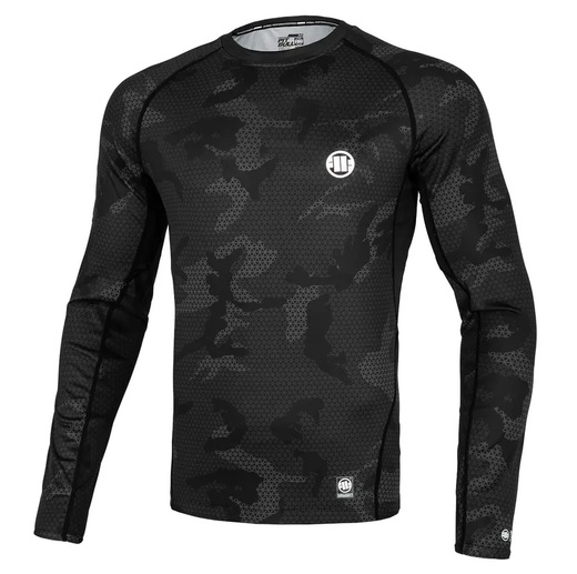 Rashguard PIT BULL longsleeve "Net Camo" - czarny