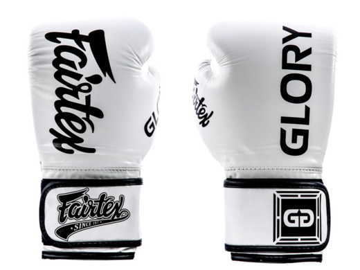 RĘKAWICE BOKSERSKIE FAIRTEX BGVG1 "GLORY" (white/black piping) "K"