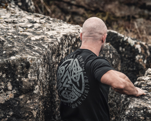 T-shirt Dobermans Aggressive &quot;North Valknut TS324F&quot; - brown