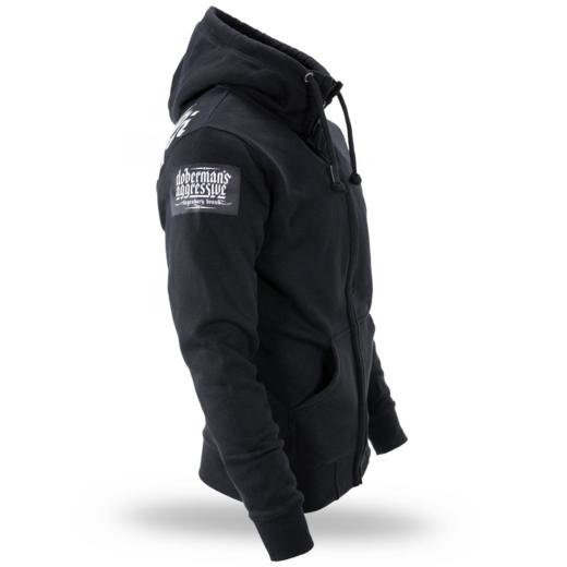 Dobermans Aggressive Zip Hoodie &quot;Legendary BZ239&quot; - black