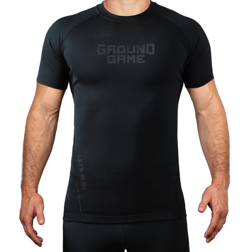 Rashguard Shortsleeve Ground Game ATHLETIC SHADOW BLACK  - czarny