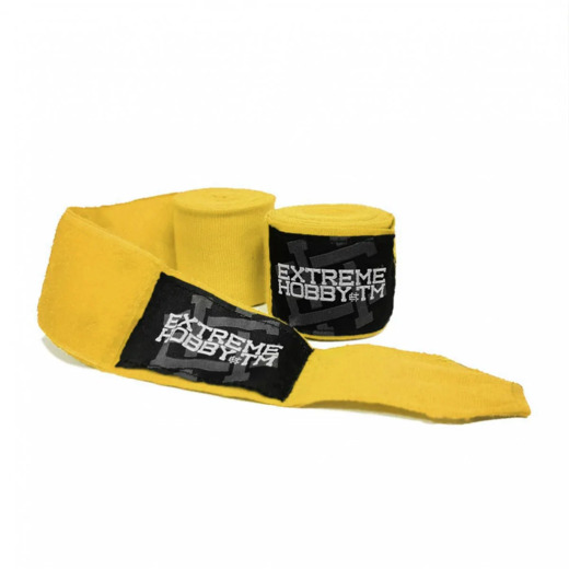 Boxing bandage &quot;Block&quot; Extreme Hobby 4.5 m - yellow