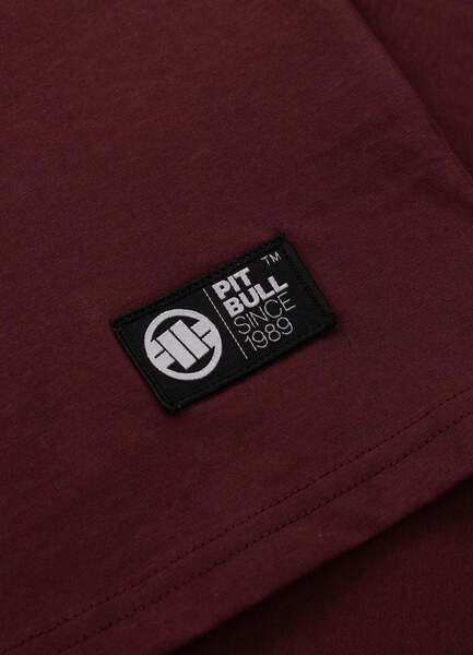 PIT BULL Small Logo 170 T-shirt - Burgundy