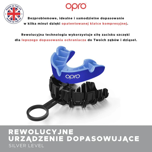 Opro Silver Mouthguard - white