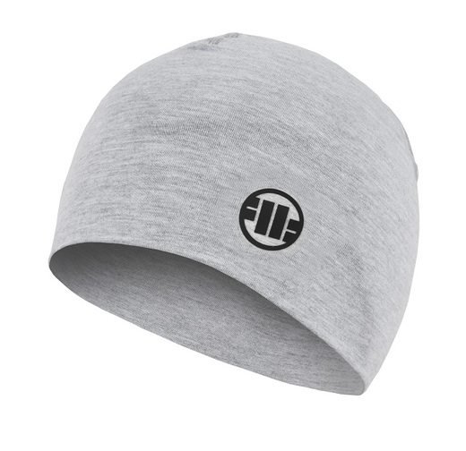 Cotton winter hat PIT BULL &quot;Small Logo &#39;21&quot; - gray melange