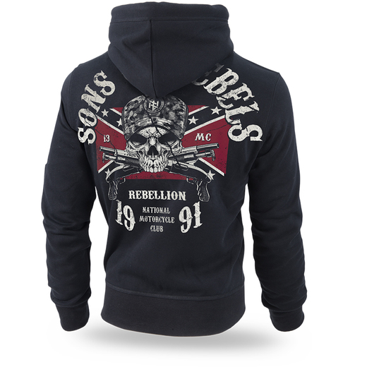 Dobermans Aggressive Zip Hoodie &quot;Sons of Rebels BZ196&quot; - black