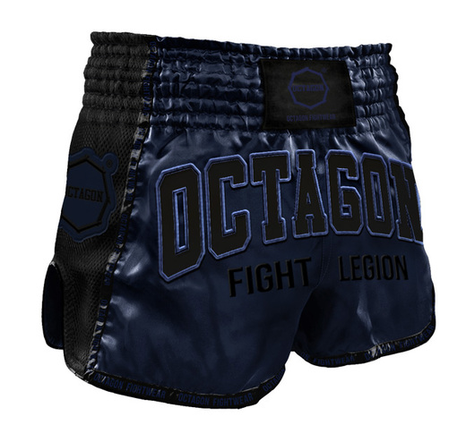 FIGHT LEGION Octagon Muay Thai Shorts - Navy Blue