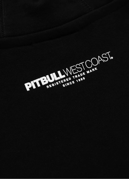 Bluza męska z kapturem PIT BULL Classic Logo - czarny