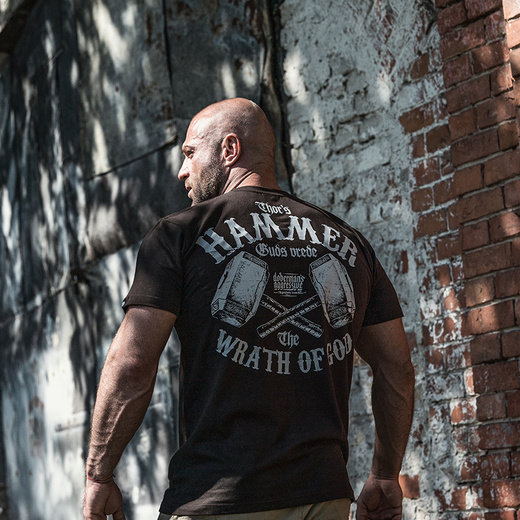 Koszulka T-shirt Dobermans Aggressive "THOR HAMMER" TS298C - czerwona