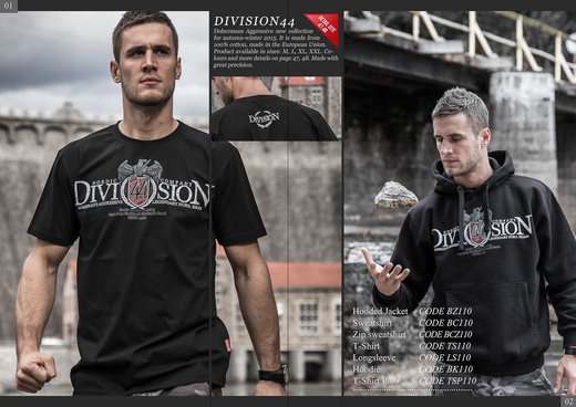 Bluza rozpinana Dobermans Aggressive "DIVISION 44 BCZ110" - czarna