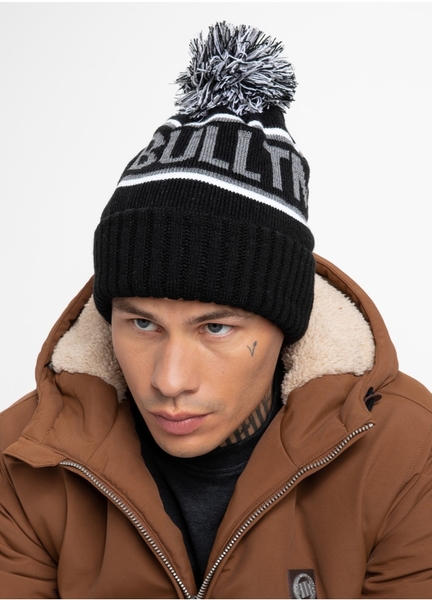 Winter hat PIT BULL &quot;Fleming II&quot; - black / graphite