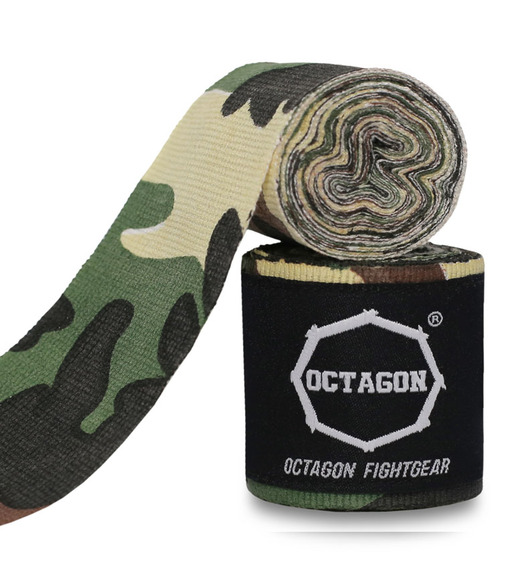 Bandaże bokserskie owijki Octagon 3 m - camo zielony