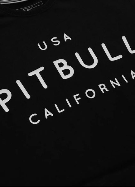 Pit Bull Garment Washed USA California men&#39;s T-shirt - black