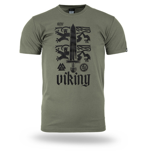 T-shirt Dobermans Aggressive &quot;VIKING LION&quot; TS371Z - green