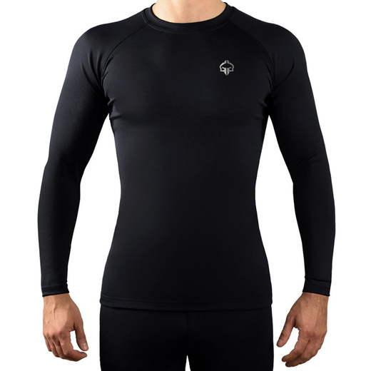 Ground Game ESSENTIAL PLATINUM Long Sleeve Rashguard - Black