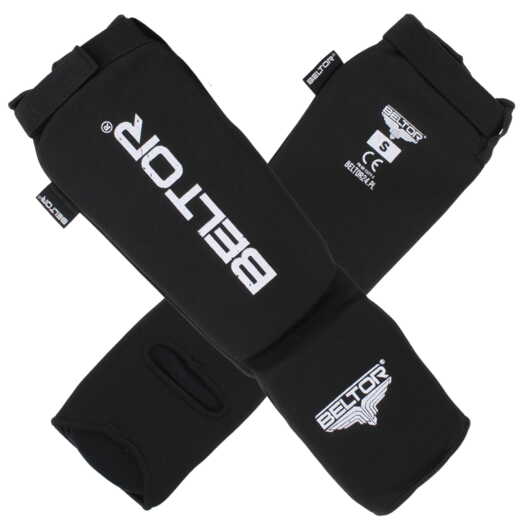 Beltor Defender elastic shin guards - black