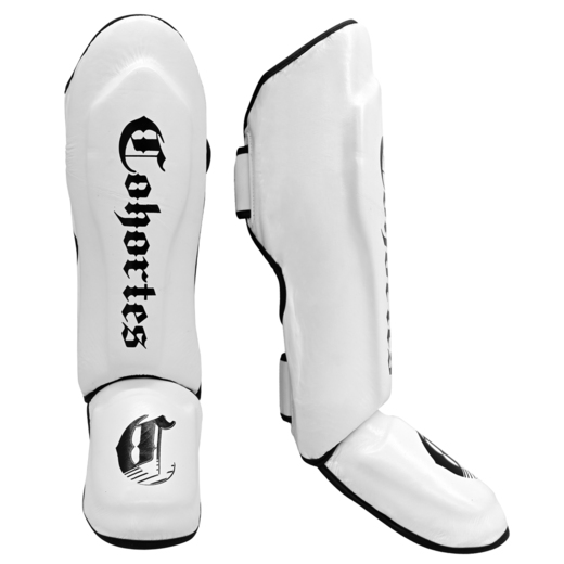 Leather shin and foot protectors Cohortes &quot;Magna Armis&quot; - white