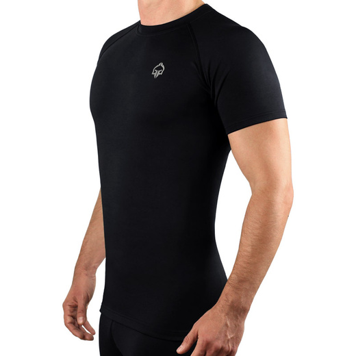 Rashguard Shortsleeve Ground Game ESSENTIAL PLATINUM - black