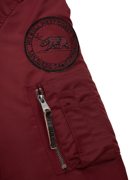 PIT BULL spring jacket &quot;MA-1&quot; - burgundy