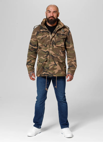 Men&#39;s transitional jacket PIT BULL &quot;M65&quot; - woodland camo