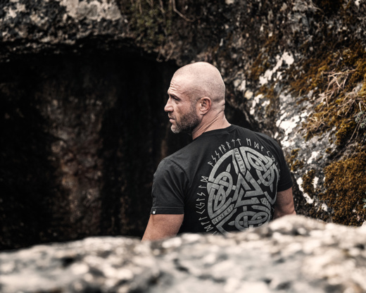 T-shirt Dobermans Aggressive &quot;North Valknut TS324C&quot; - red