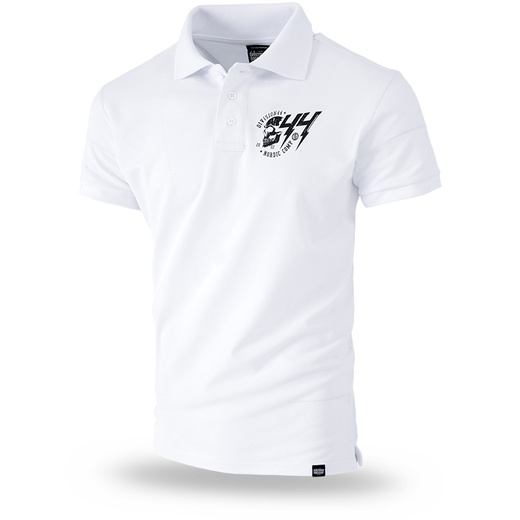 Dobermans Aggressive Polo T-shirt &quot;THUNDER TSP229&quot; - white