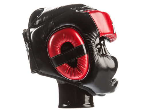 FAIRTEX boxing sparring helmet head protector HG13 (black/red) &quot;Diagonal Vision Sparring&quot; &quot;K&quot;